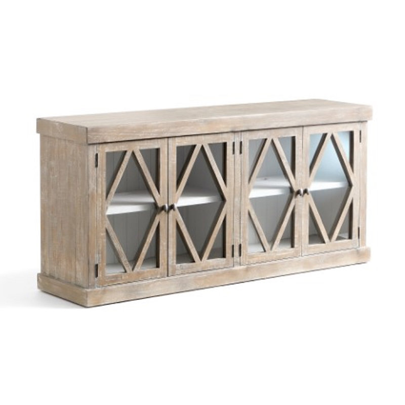 Birch Lane™ Leflore 76'' Wide Pine Solid Wood Sideboard & Reviews Wayfair